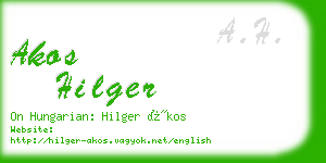 akos hilger business card